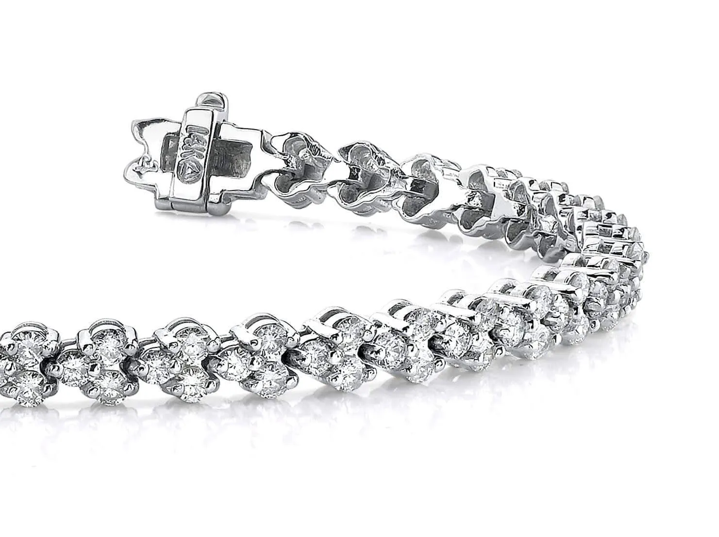 Double Diamond Stacked Bracelet Lab-Grown Diamond with 6.02 ct.(finished) 2.5mm
