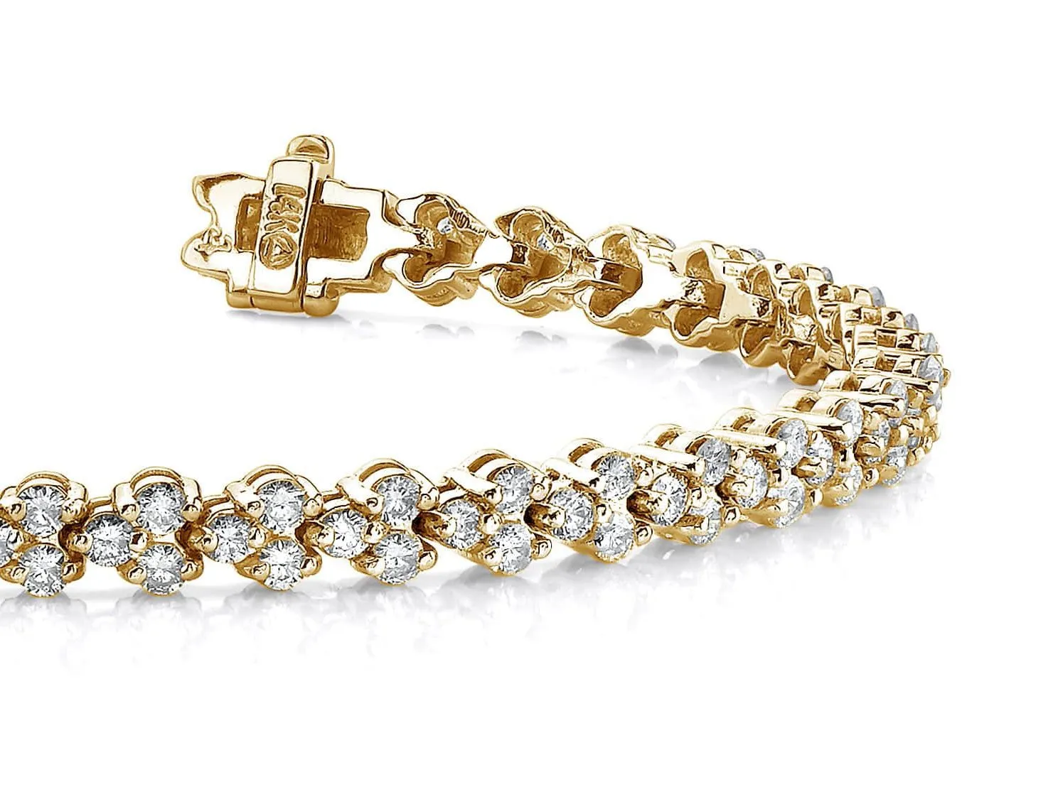 Double Diamond Stacked Bracelet Lab-Grown Diamond with 6.02 ct.(finished) 2.5mm