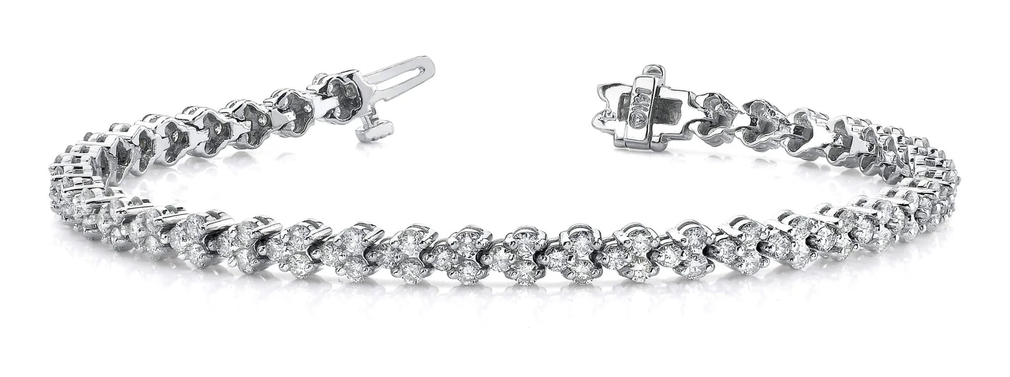 Double Diamond Stacked Bracelet Lab-Grown Diamond with 6.02 ct.(finished) 2.5mm