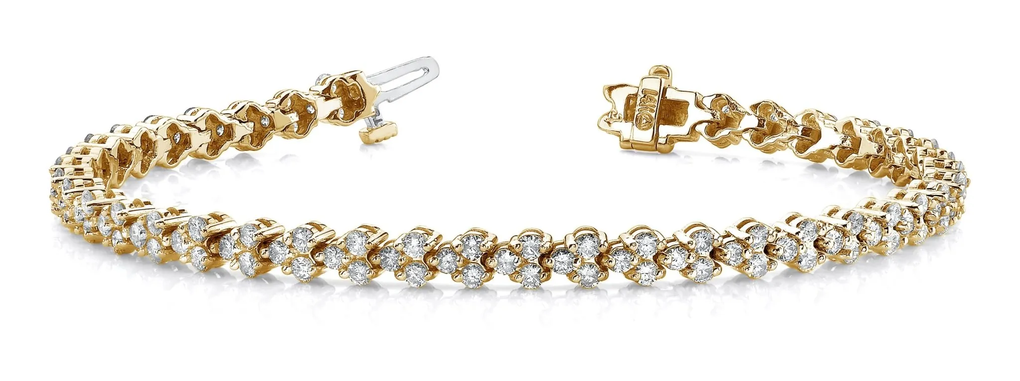 Double Diamond Stacked Bracelet Lab-Grown Diamond with 6.02 ct.(finished) 2.5mm