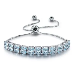 Double Layer Oval Cut Bracelet In Sterling Silver