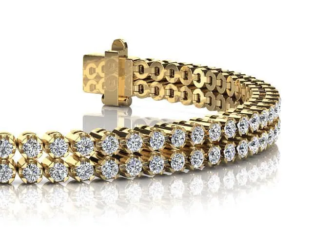 Double Row Lab-Grown Diamond Bracelet with 3.69 ct.(finished) 1.8mm