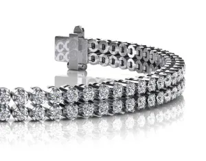 Double Row Lab-Grown Diamond Bracelet with 3.69 ct.(finished) 1.8mm