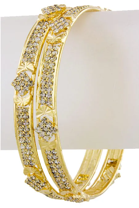 Double Stack Bling Bangle Bracelets