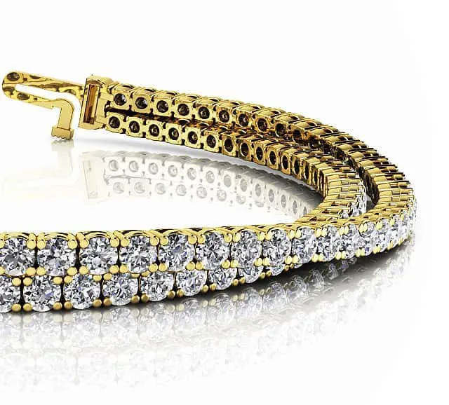 Double Strand Flexible Diamond Bracelet with 5.66 ct.(finished) 2.2mm