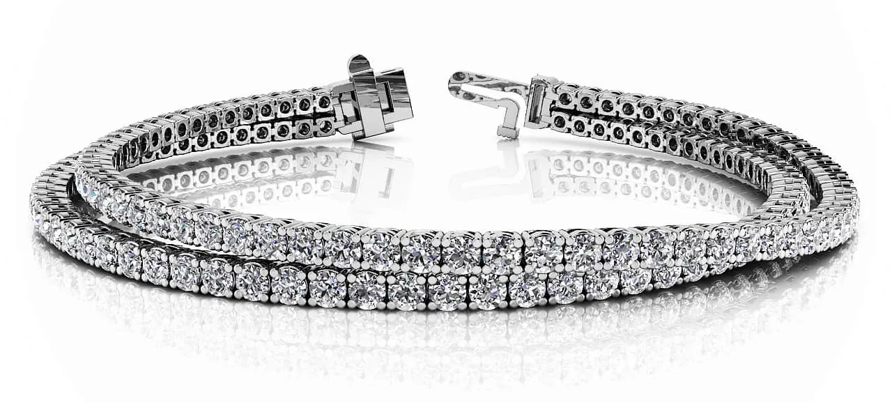Double Strand Flexible Diamond Bracelet with 5.66 ct.(finished) 2.2mm