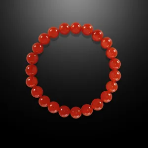 Earth Spirit Beaded Bracelet Red Jade, 8mm