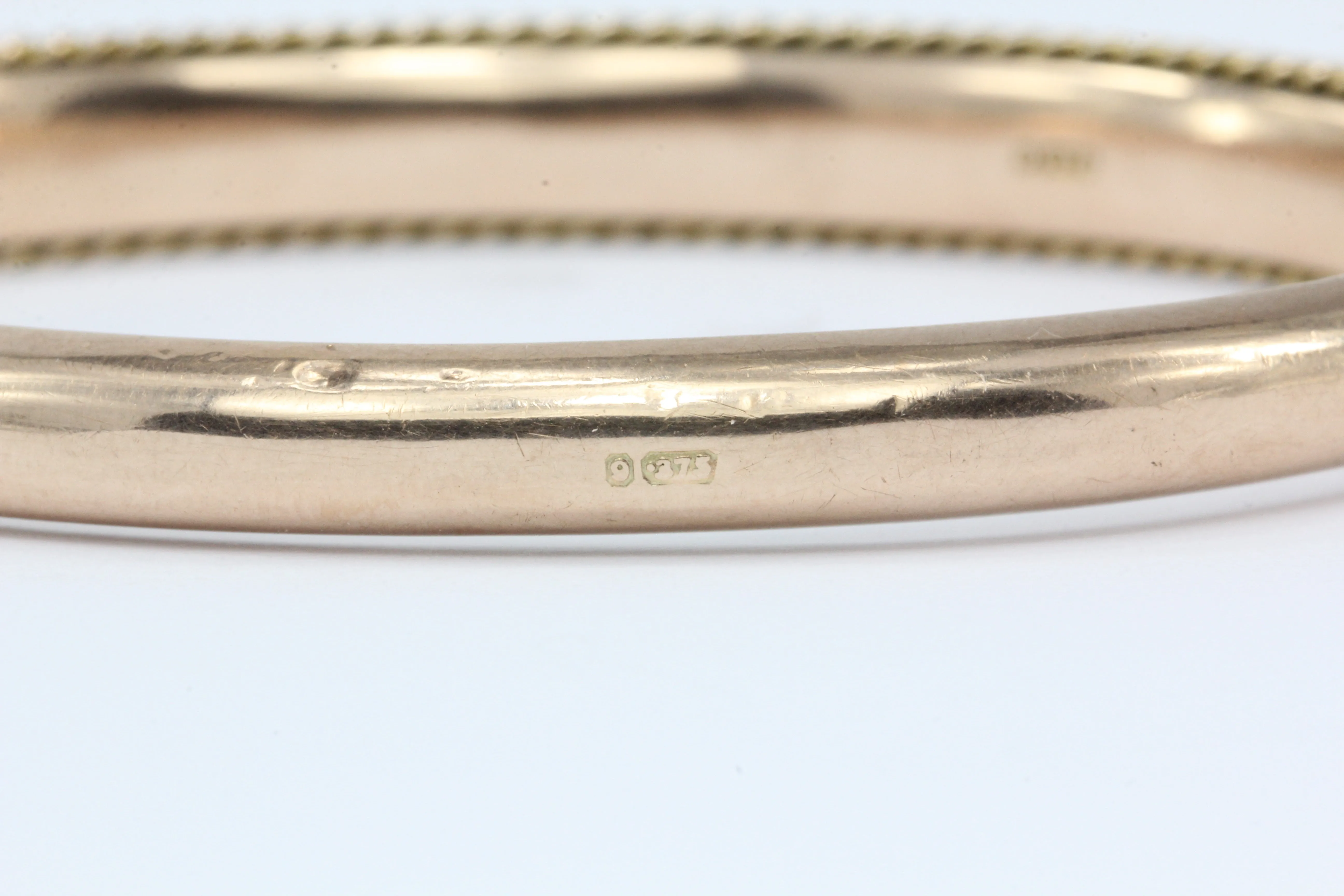 Edwardian Payton, Pepper & Sons 9 CT Ruby and Diamond Bangle Bracelet c.1902