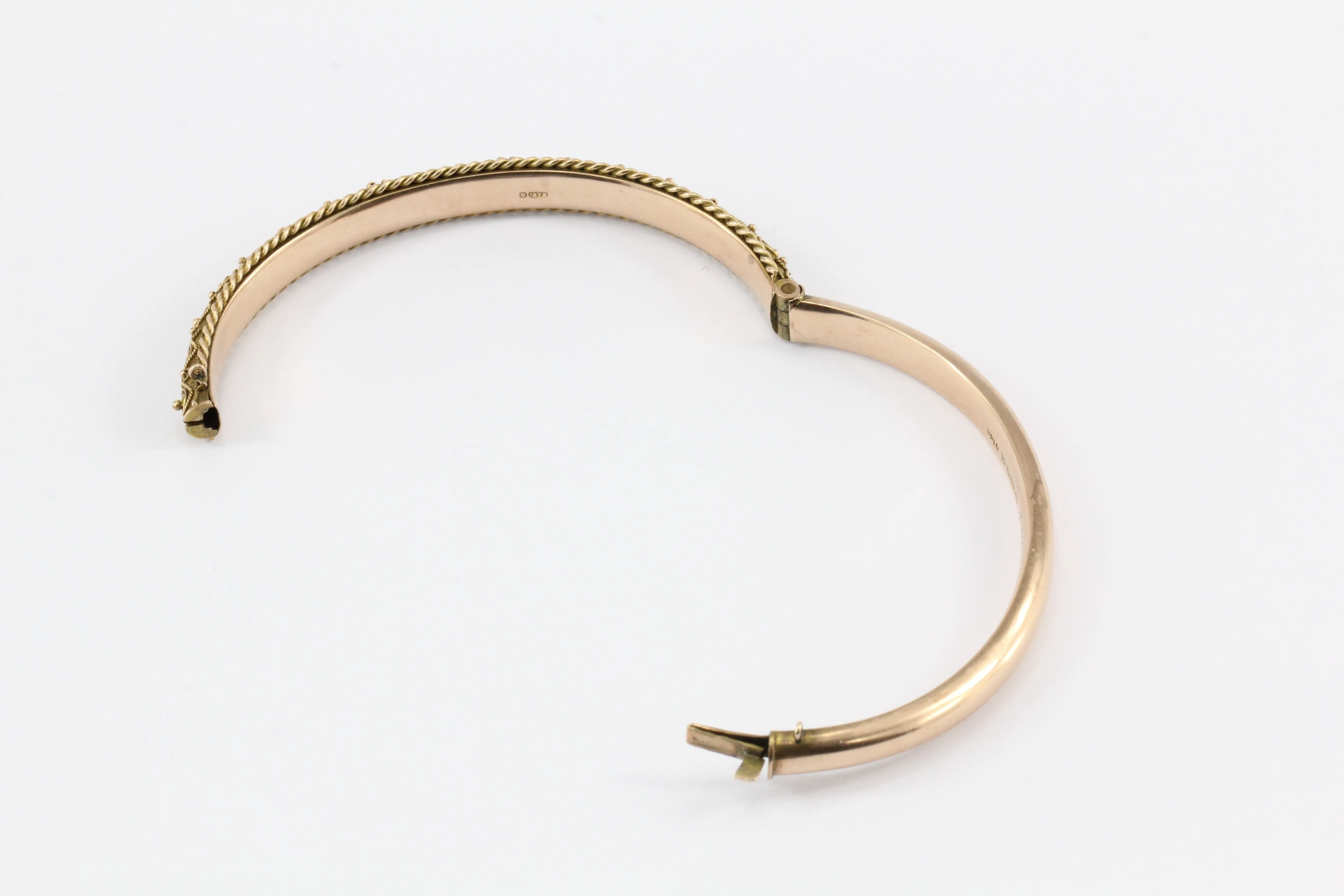 Edwardian Payton, Pepper & Sons 9 CT Ruby and Diamond Bangle Bracelet c.1902