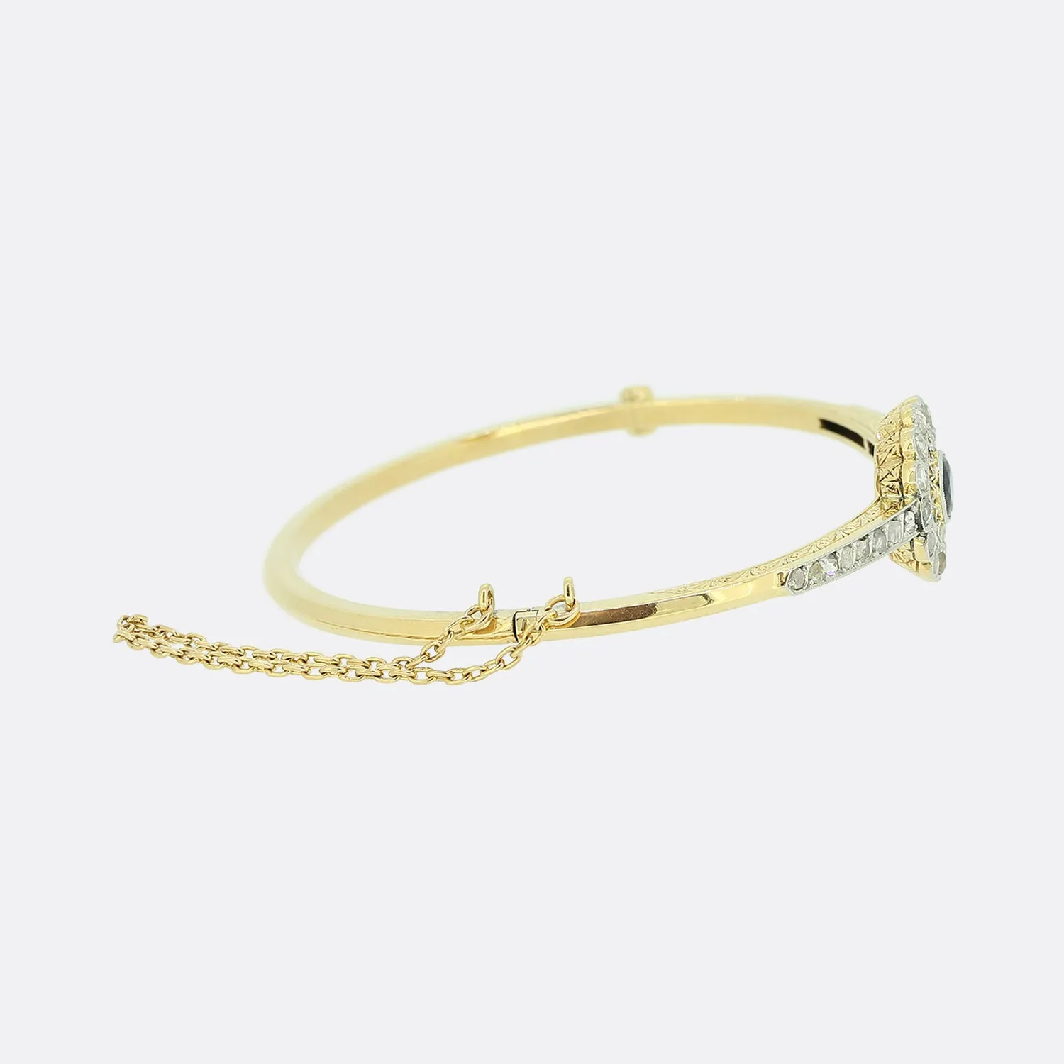 Edwardian Sapphire and Diamond Bangle