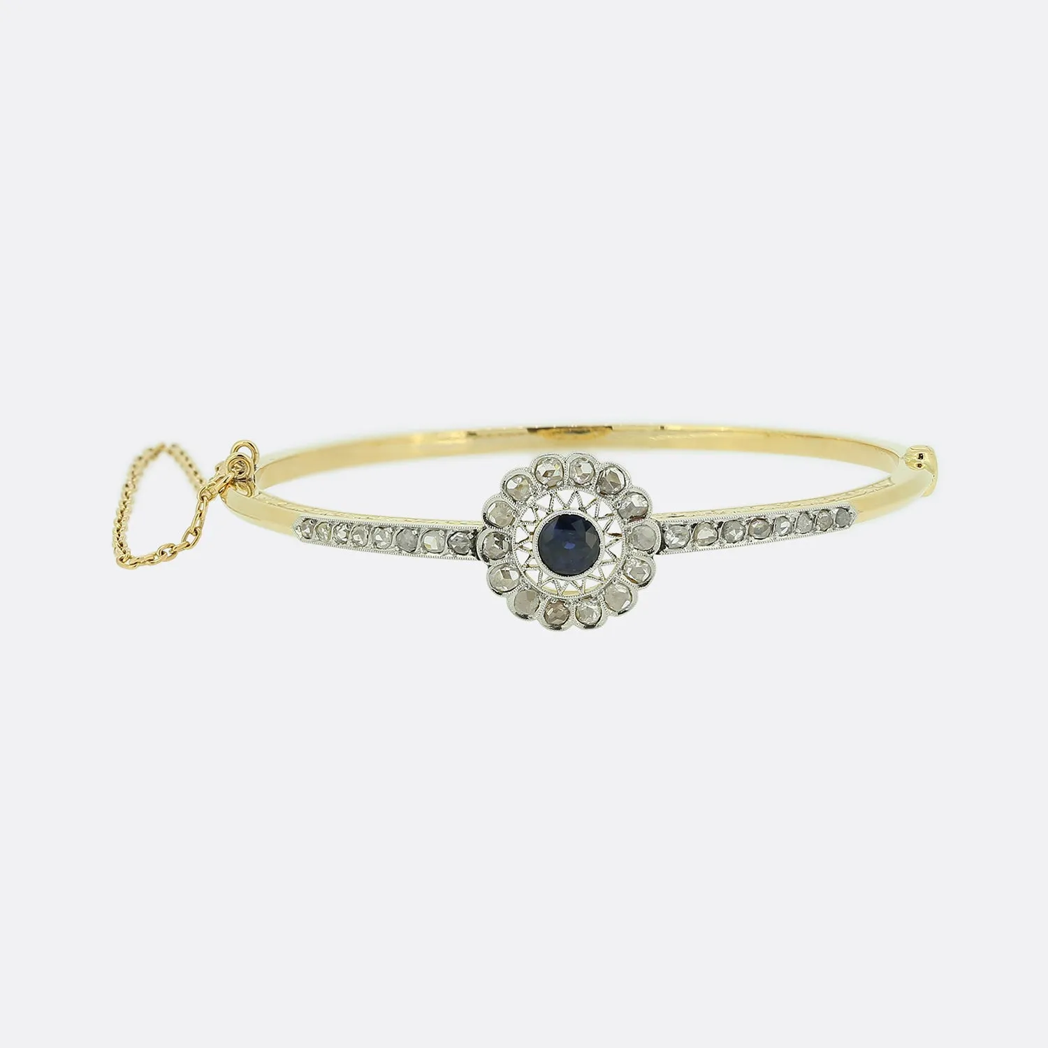 Edwardian Sapphire and Diamond Bangle