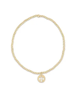 egirl Classic Gold 2mm Bead Bracelet - Guardian Angel