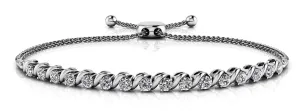 Embrace Adjustable Diamond Bracelet with 0.90 ct.(finished) 2.5mm