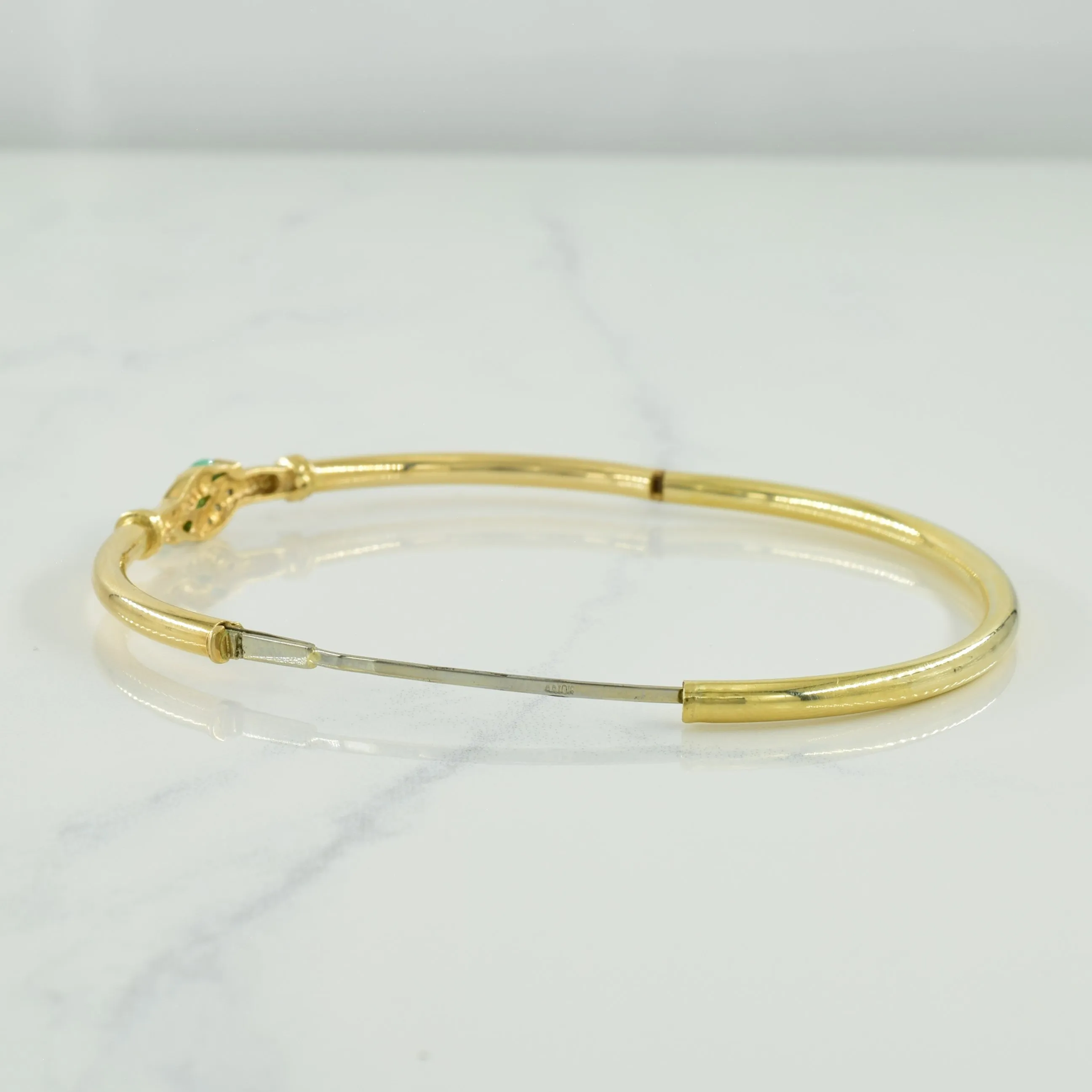 Emerald & Diamond Bangle | 0.21ctw, 0.03ctw | 7.5" |