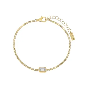 Emerald Bezel Cuban Bracelet