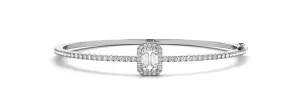 Emerald cut & Brilliant cut Diamonds Bangle