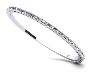Emerald Cut Diamond Bangle with 2.94 ct.(finished) 4x2mm