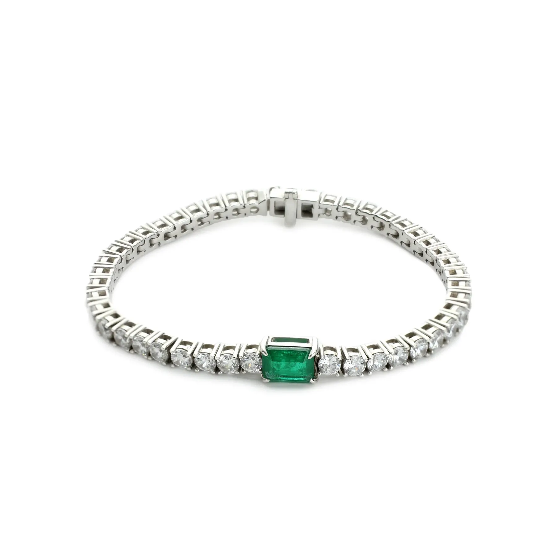 EMERALD CUT TENNIS BRACELET