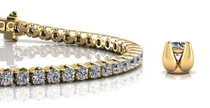 Enchanted Tulip Lab-Grown Diamond Tennis Bracelet with 3.84 ct.(finished) 2.5mm