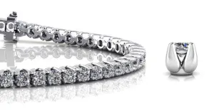 Enchanted Tulip Lab-Grown Diamond Tennis Bracelet with 3.84 ct.(finished) 2.5mm