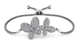 Enchanting Diamond Butterfly Adjustable Lab-Grown Diamond Bracelet with 0.99 ct.(finished)