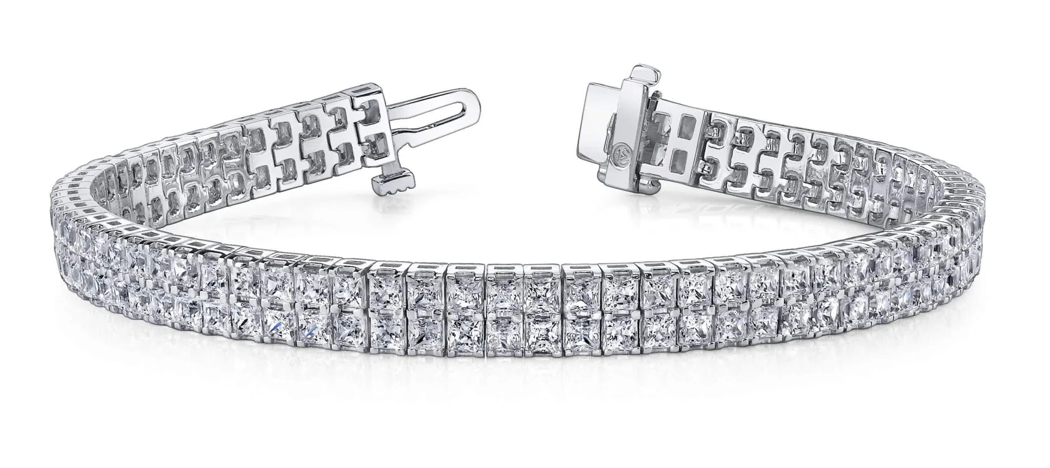 Endless Dreams Princess Cut Tennis Diamond Bracelet with 8.40 ct.(finished) 1.9mm