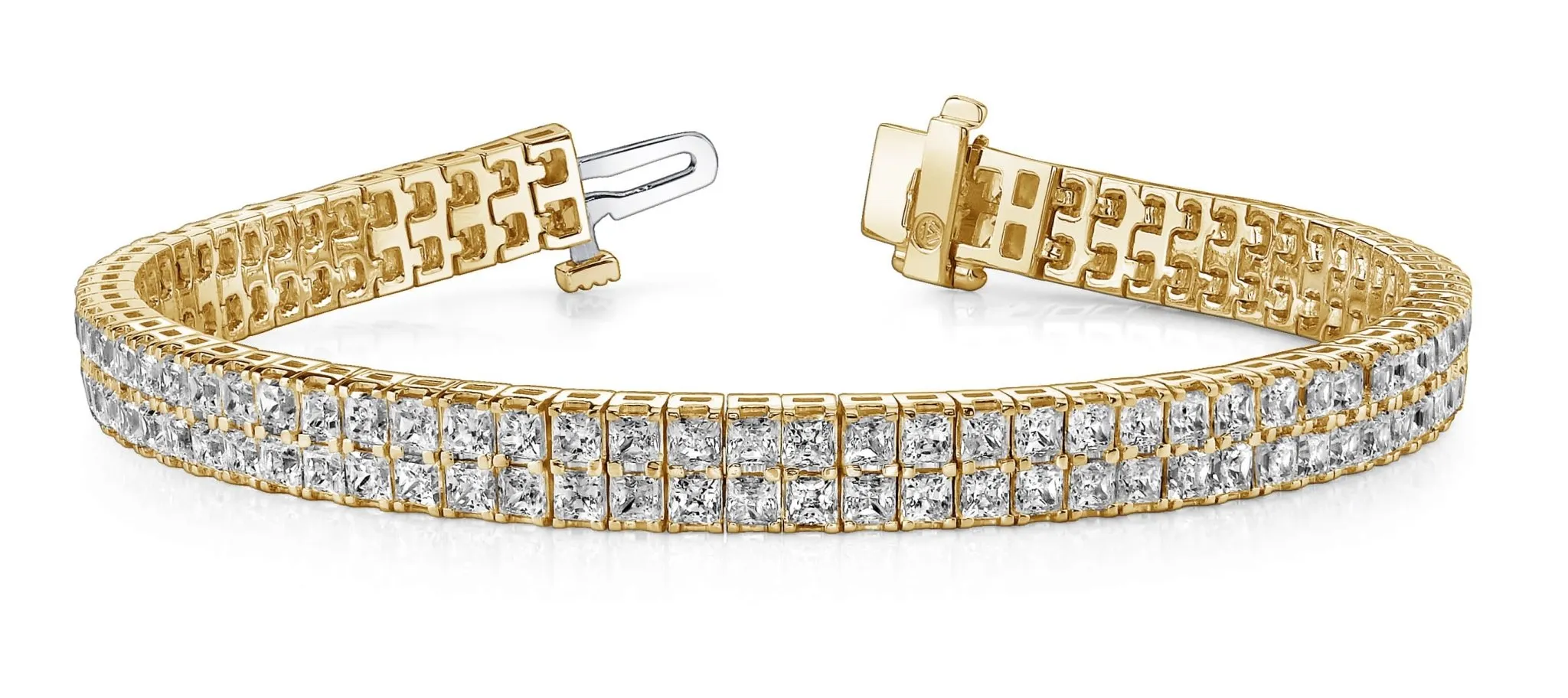 Endless Dreams Princess Cut Tennis Diamond Bracelet with 8.40 ct.(finished) 1.9mm