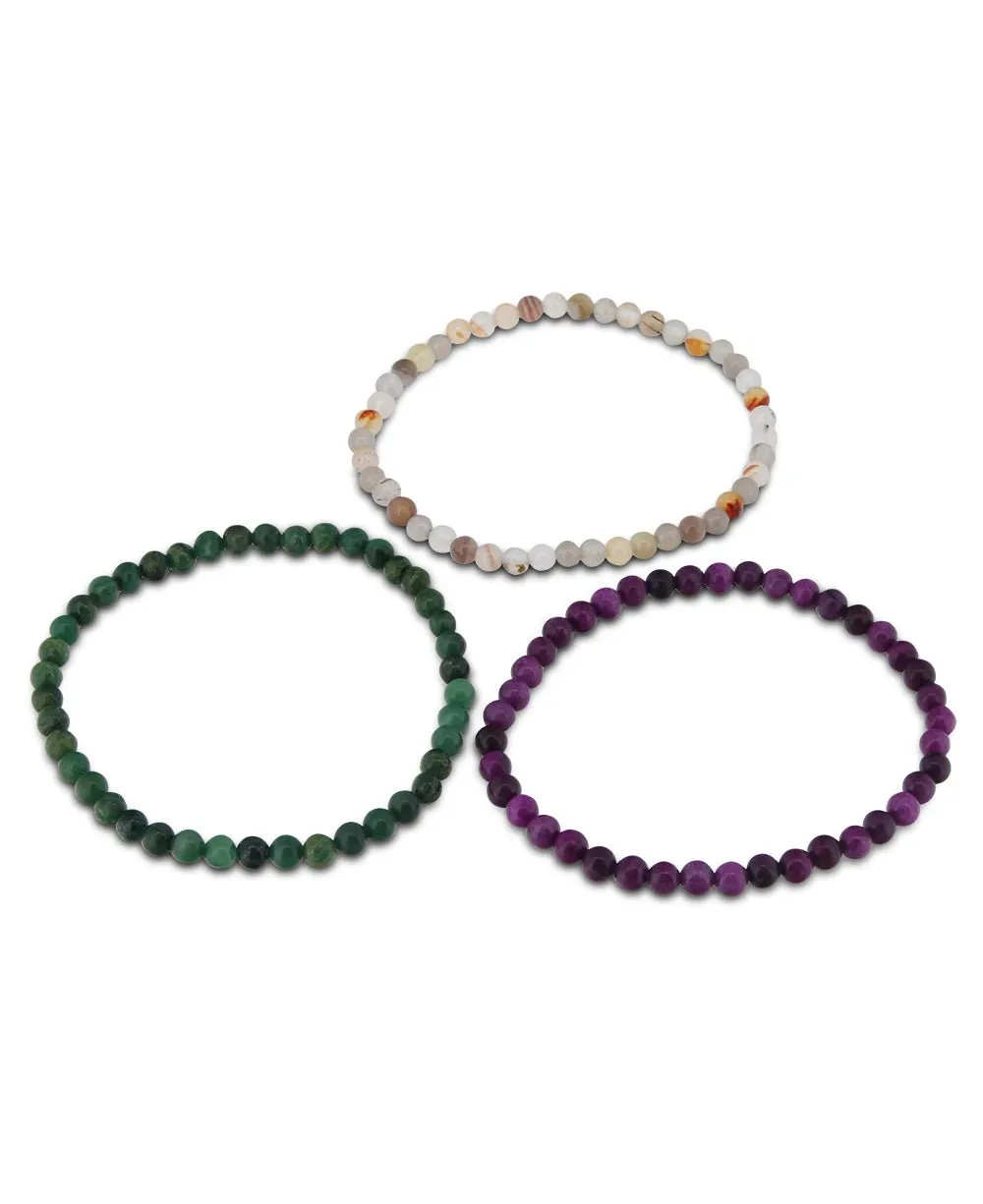 Energy Bracelets for Positive Attitude and Change, Set of 3
