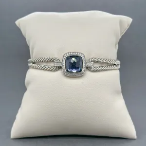 Estate David Yurman SS Albion Amethyst & Diamond Bracelet