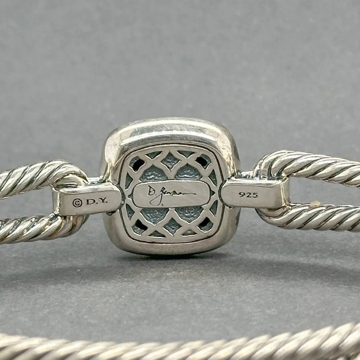 Estate David Yurman SS Albion Amethyst & Diamond Bracelet