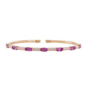 Etho Maria 18K Rose Gold Pink Sapphire & Opal Cuff Bracelet - HB1057LH58336