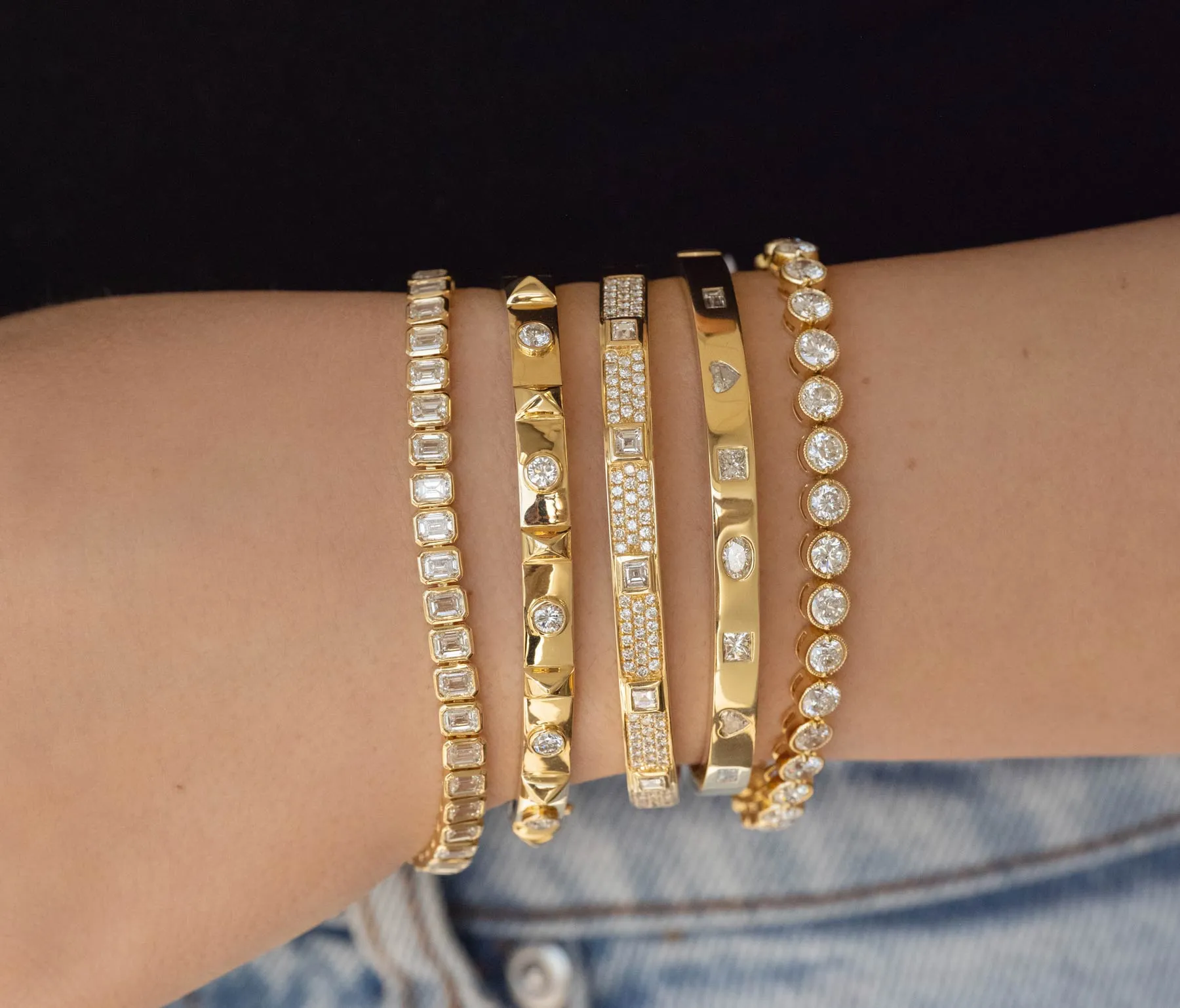 Fancy Diamond Bangle Bracelet