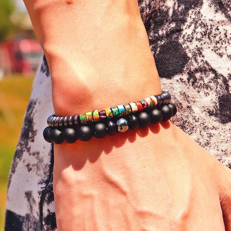 Fashion Natural Stone Bracelets Hematite Imperial