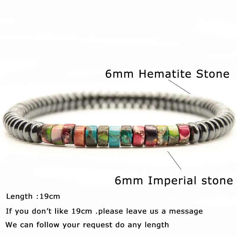 Fashion Natural Stone Bracelets Hematite Imperial