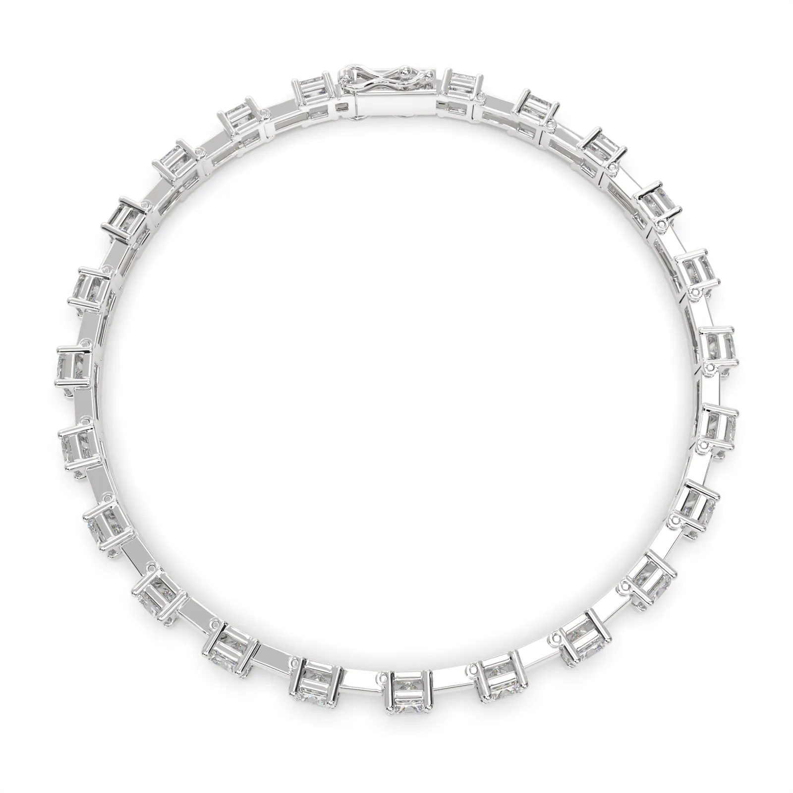 Fioralba Princess Cut Diamond Tennis Bracelet Prong Set (6 ctw)