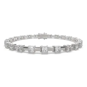 Fioralba Princess Cut Diamond Tennis Bracelet Prong Set (6 ctw)