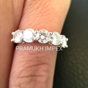 Five stone Moissanite Engagement Ring | 1.50TCW Wedding Ring  | 5 stone engagement ring | Gift for her-Easter