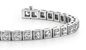 Floating Diamond Box Lab-Grown Diamond Tennis Bracelet with 2.46 ct.(finished) 2.5mm