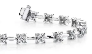 Flower Link Lab-Grown Diamond Bracelet with 1.94 ct.(finished) 1.7mm
