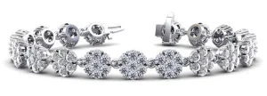 Flowers Of Love Diamond Bracelet with 7.98 ct.(finished) 2.5mm