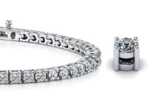 Four Prong Classic Lab-Grown Diamond Tennis Bracelet with 12.95 ct.(finished) 4.5mm