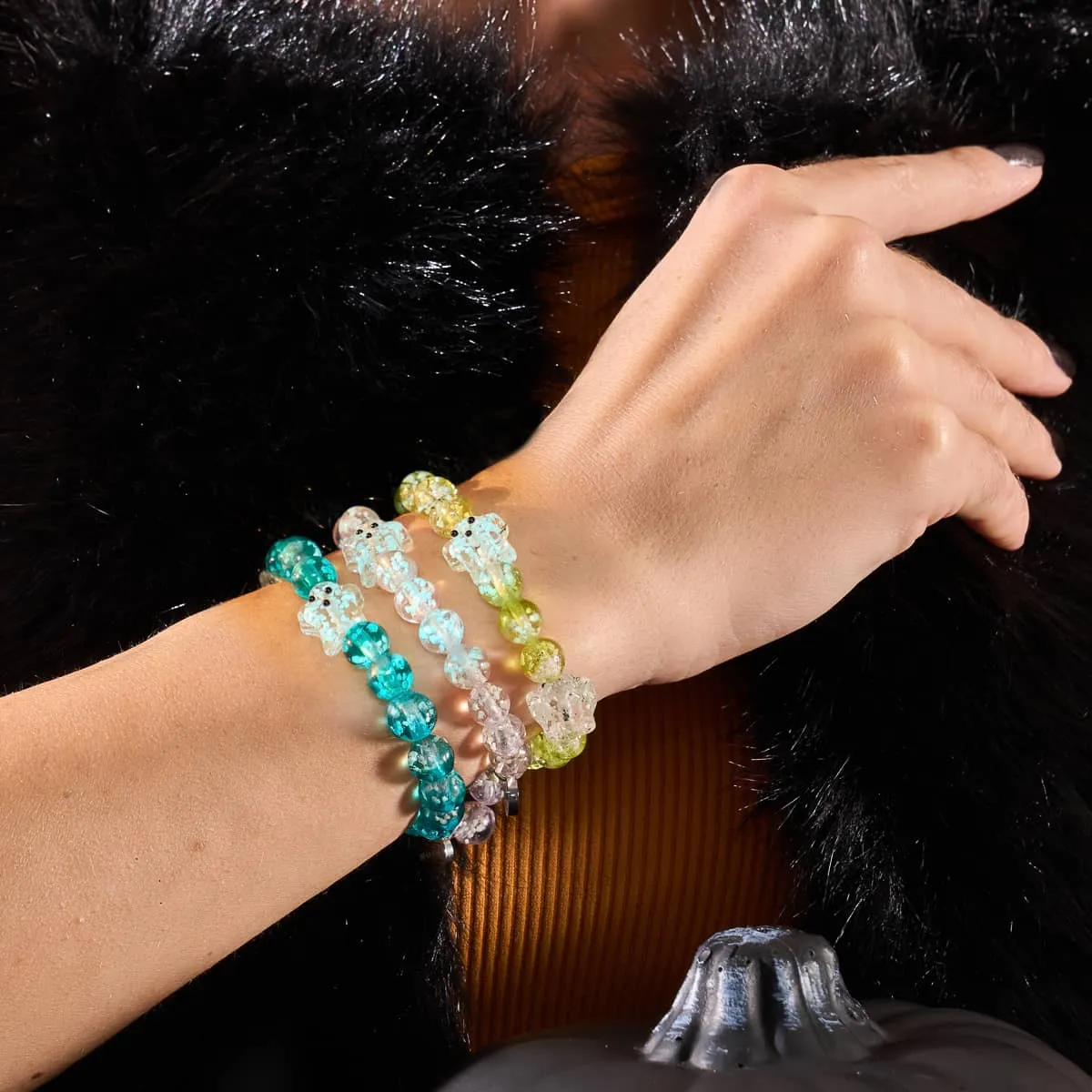 Garden Spectre | Silver | Firefly Glass Ghost Bracelet