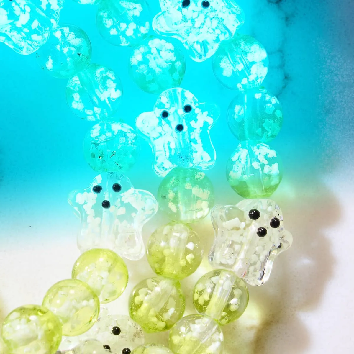 Garden Spectre | Silver | Firefly Glass Ghost Bracelet