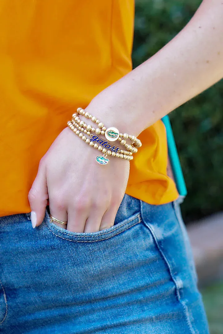 Gator Enamel Script Bracelet