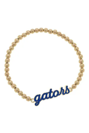 Gator Enamel Script Bracelet