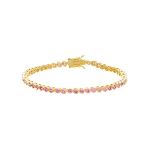 Gemstone Bezel Tennis Bracelet