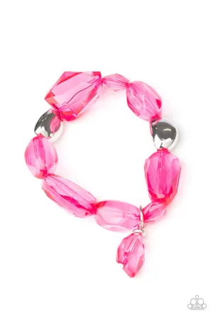 Gemstone Glamour Pink Paparazzi Bracelet