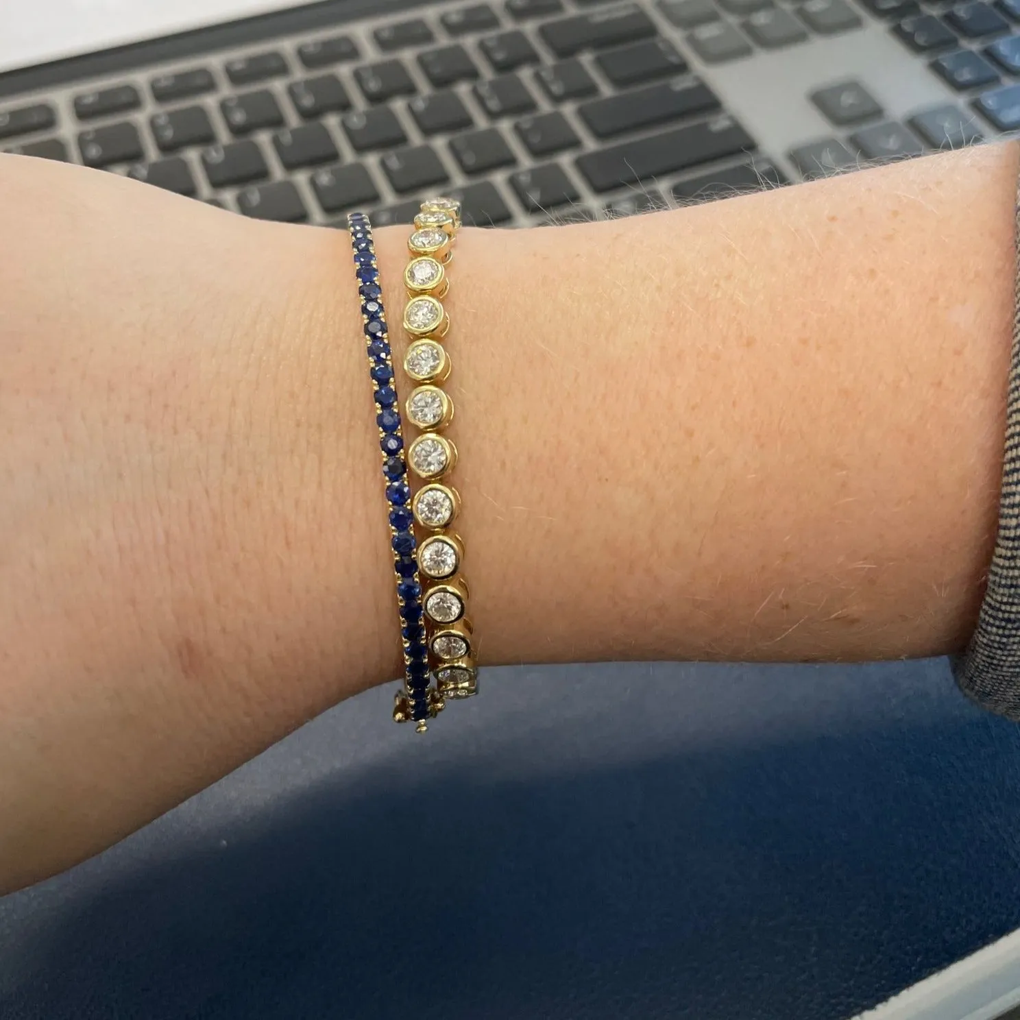 Gemstone Hinge Bangle