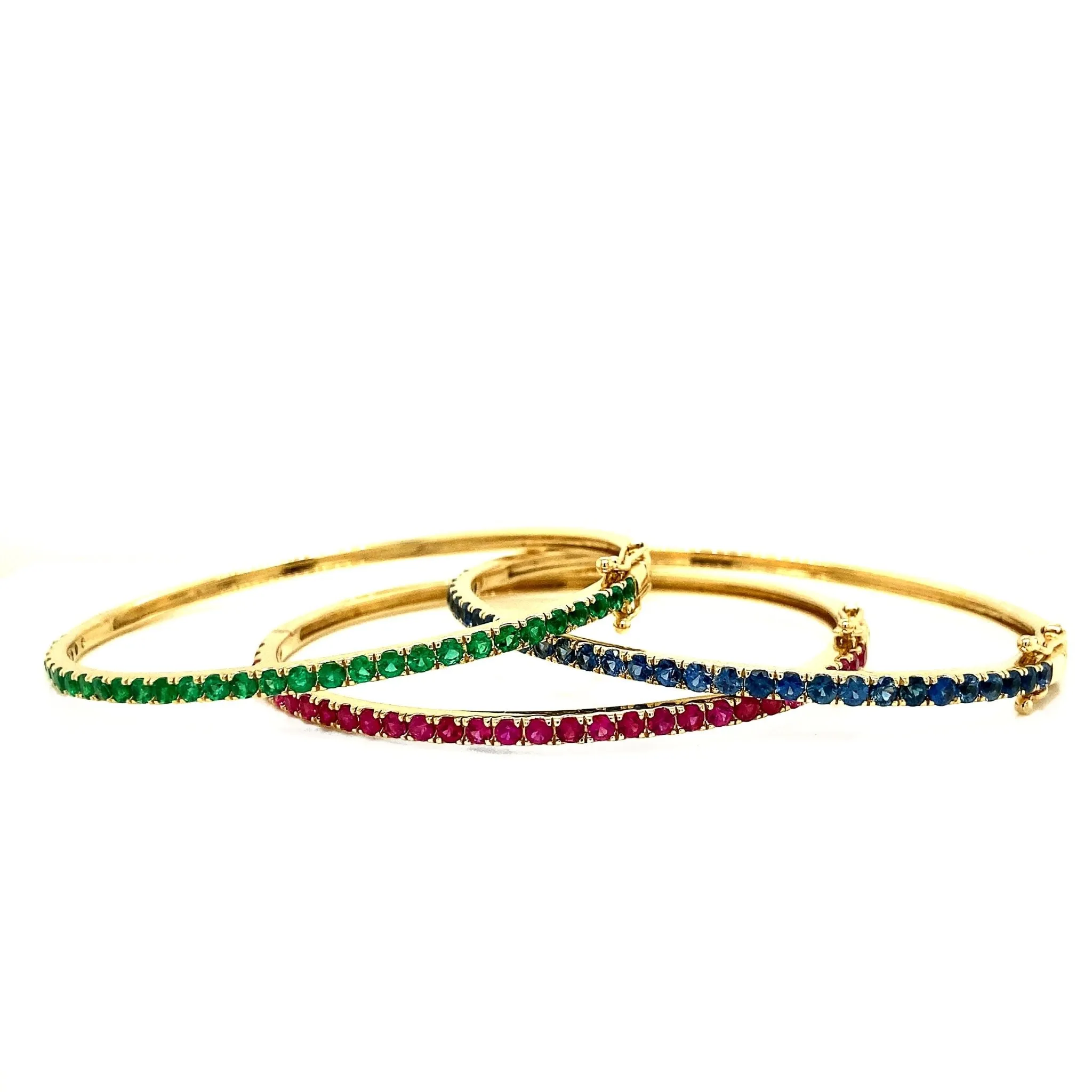 Gemstone Hinge Bangle