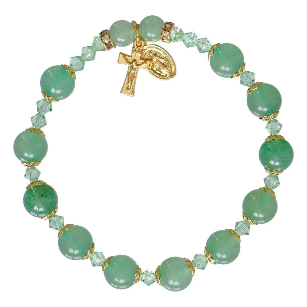 Genuine Green Jade Rosary Bracelet (8 mm)